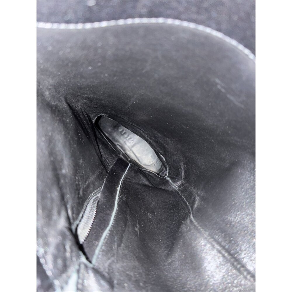 Burberry Authentic Solid Black Leather Riding Boo… - image 9